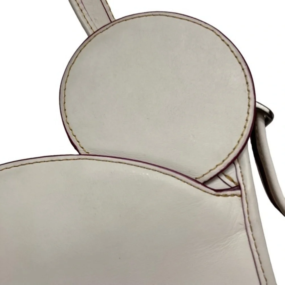 DISNEY X COACH Mickey Mouse Ears Patricia Leather Saddle Crossbody Bag RARE